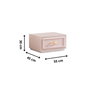 Hanah Home Mesita de Noche Rosa y Blanco